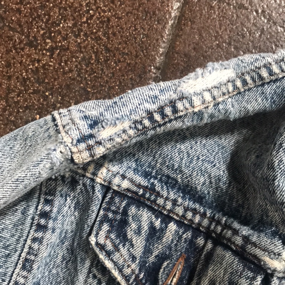 vintage orange tab Levi’s jean jacket xs - Picture 5 of 8